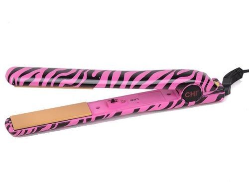 CHI Zebra Pink Hair Straightener Professional Flat Iron