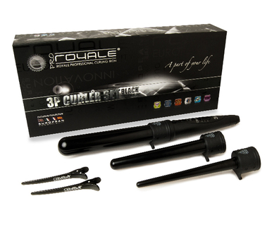 3P Tourmaline Pro Curling Iron Set - Black